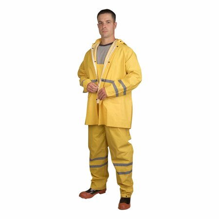 CORDOVA Riptide, Rain Suit, 3 Piece, Yellow, XL HV353YXL